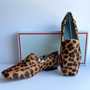 Frances Valentine Leopard Haircalf Loafer